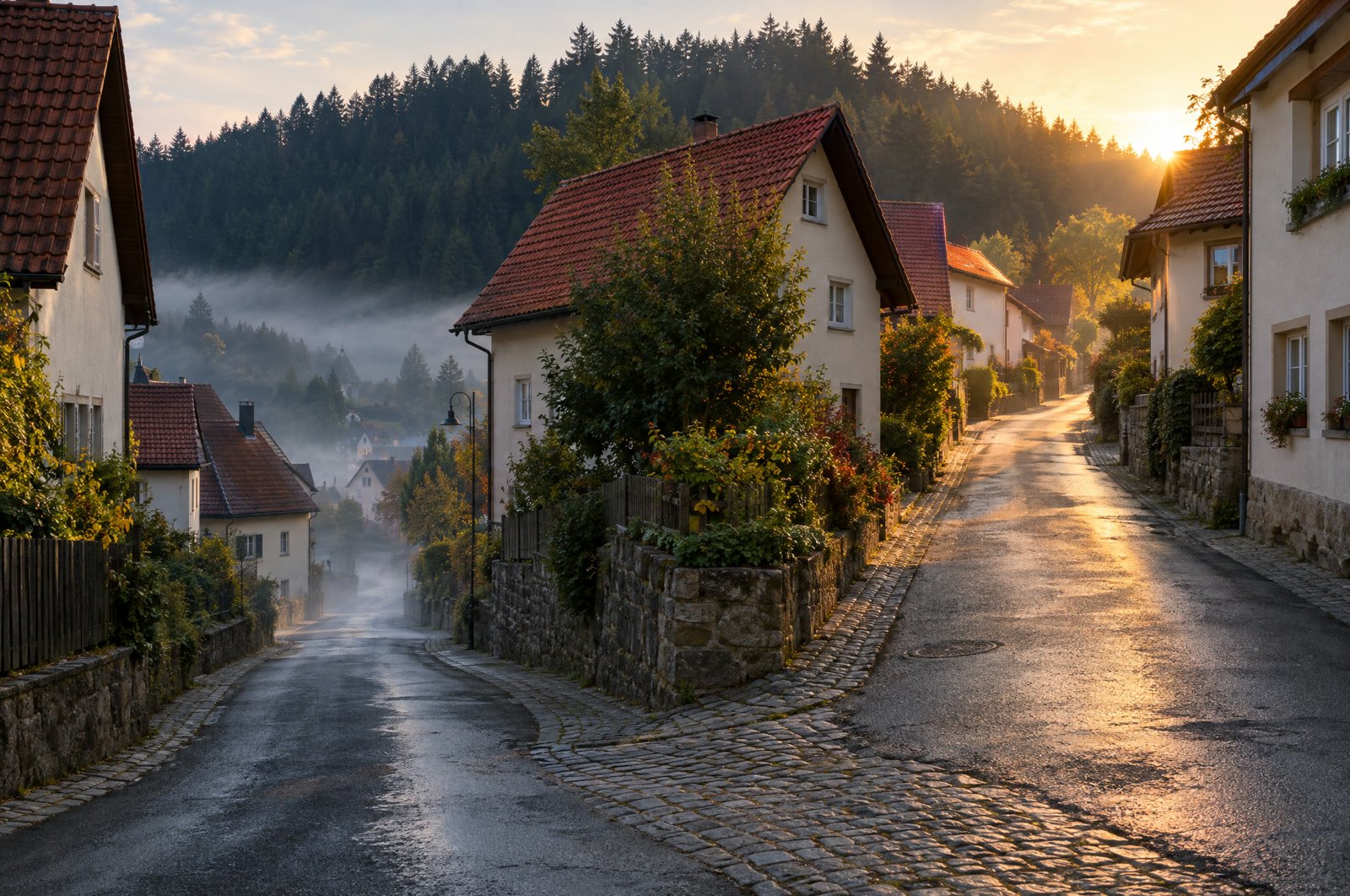 Halten, optimieren oder verkaufen: Dorfstraße im Enzkreis, die sich gabelt